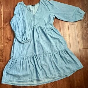 GAP Tiered Chambray Dress